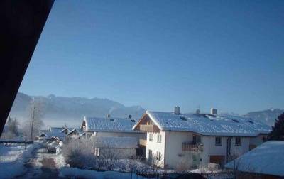 Balkonausblick Ferienhaus Murnau am Staffelsee